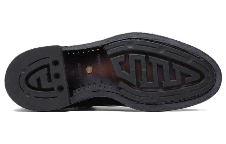 Shop Officine Creative Temple 'But Hitam Kulit Bulat Kasut Bertali Tinggi' OCUTEML004AERCA1000