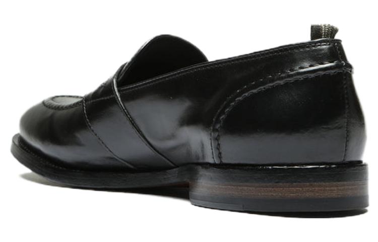 Lookbook 意大利手工品牌 Officine Creative Temple 男款黑色圆头套脚乐福鞋