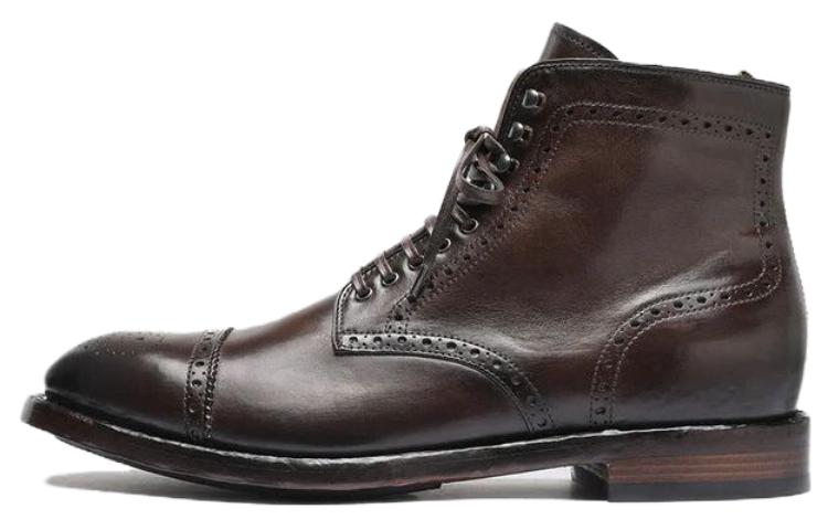 Officine Creative Temple Boots 'Deep Brown Brogue' OCUTEML004AERCAD215