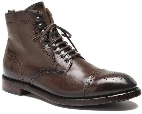 Officine Creative Temple Boots 'Coklat Gelap Brogue' OCUTEML004AERCAD215 Order Officine Creative Temple Boots 'Coklat Gelap Brogue' OCUTEML004AERCAD215