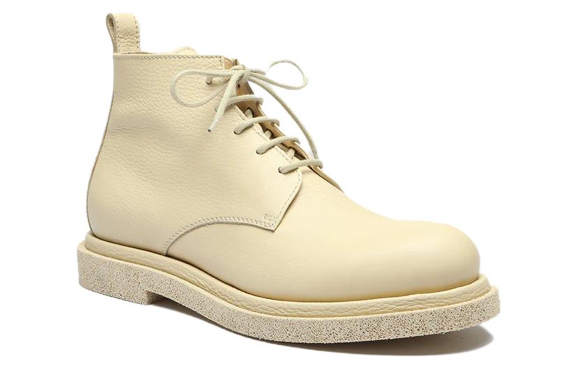 Order Officine Creative 同色系皮革圓頭系帶短靴 男款 米色