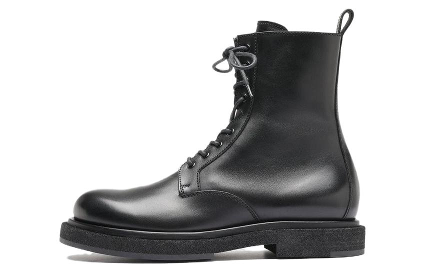 Officine Creative Tonal 'Black Leather Lace-Up Ankle' OCUTONA002BUT121000