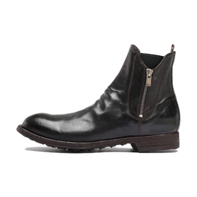 Officine Creative Zippered Leather Boots 'Black CMFT'