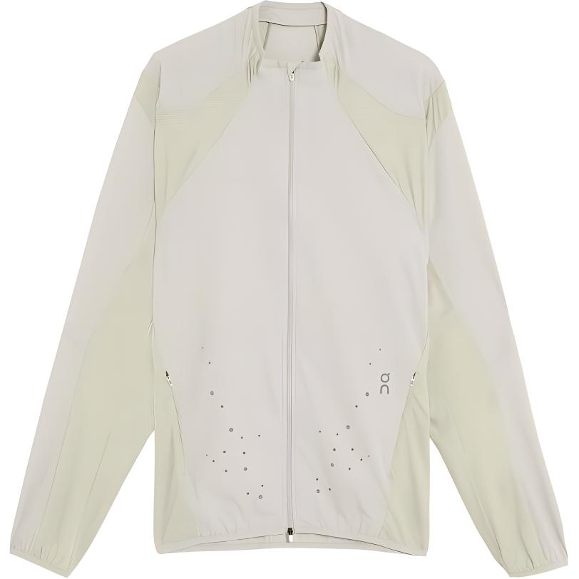 ON  White Zip-Up Mock Neck Retro Colorblock Jacket 1UE10071954