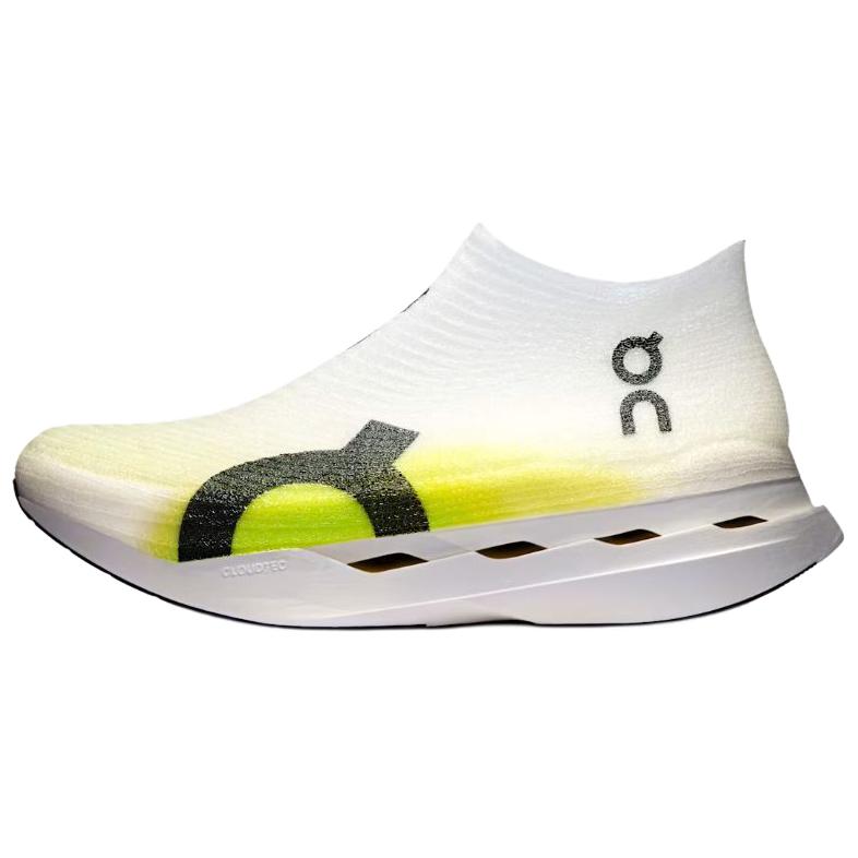 On Cloudboom Strike LS White Yellow Running Shoes Comfortable Mid-top. 3UE30012929