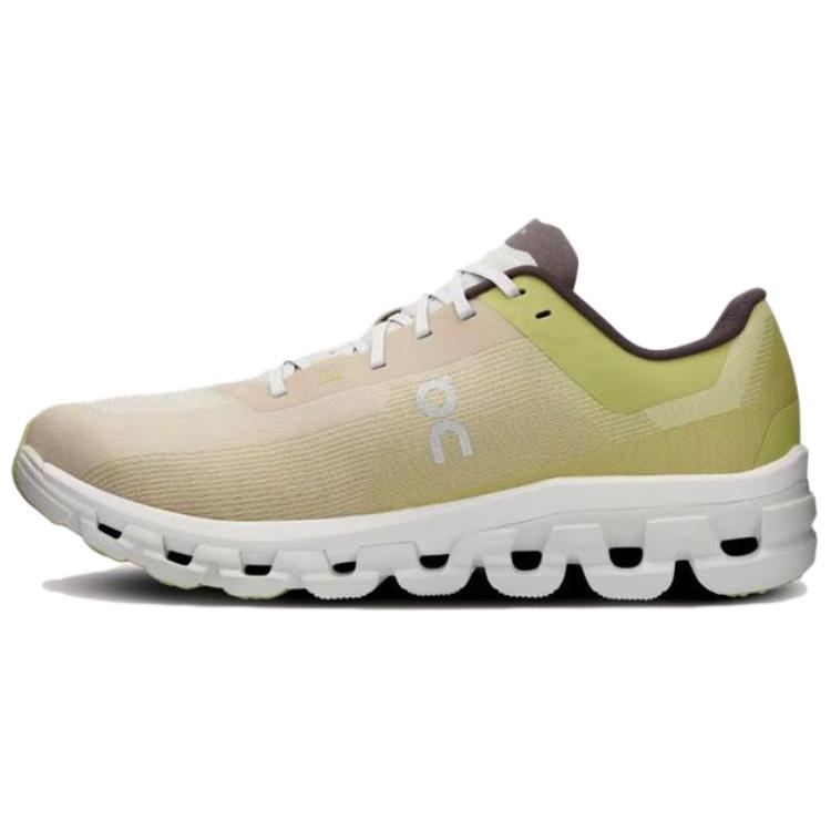 On Cloudflow Low-Top Running Shoes Yellow White Comfort Sneaker 3MD30102311
