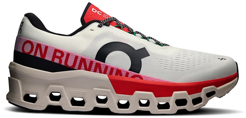 On Cloudmonster 2 ''Ivory Silver Red'' Lelaki Wanita Kasut Sneakers 3ME10122906 Buy On Cloudmonster 2 ''Ivory Silver Red'' Lelaki Wanita Kasut Sneakers 3ME10122906