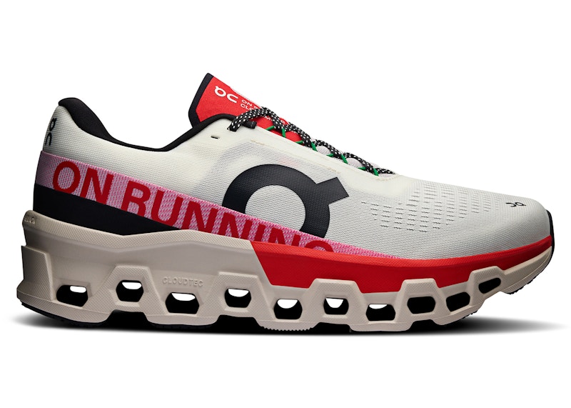 Buy On Cloudmonster 2 ''Ivory Silver Red'' Sepatu Lari Pria 3ME10122906