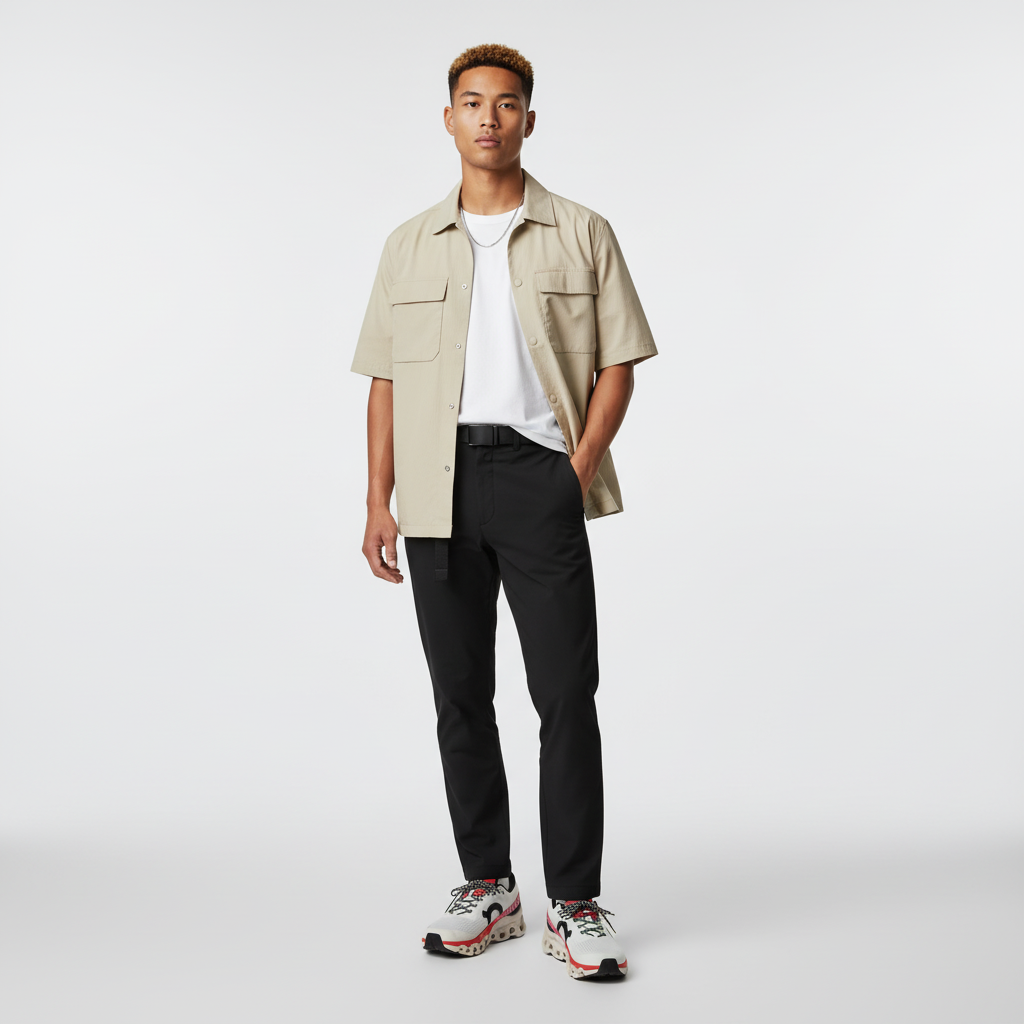 Lookbook On Cloudmonster 2 ''Ivory Silver Red'' Lelaki Wanita Kasut Sneakers 3ME10122906