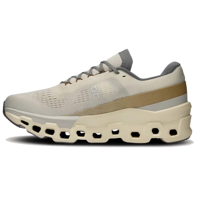 On Cloudmonster 2 Marathon Running Shoes Light Beige Lightweight Comfort 3ME10122569