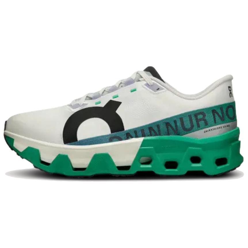 On Cloudmonster Hyper White Green Running Shoes Cushioned Durable Trainer 3ME10130902