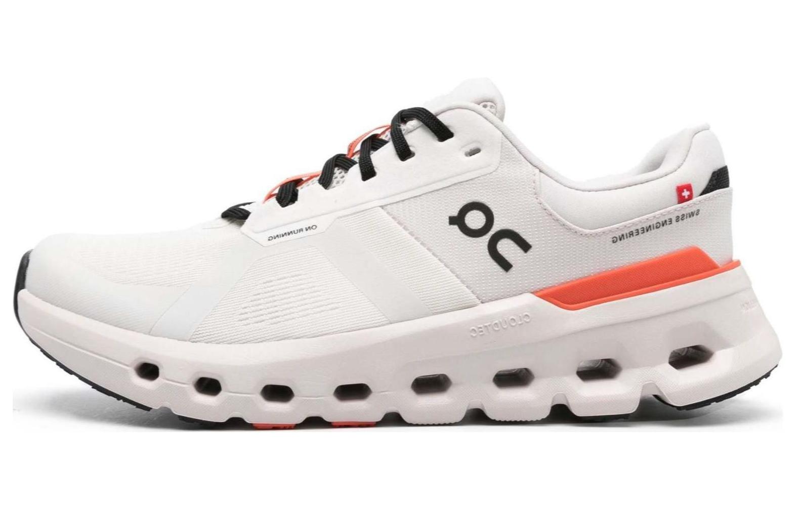 On Cloudrunner 2 White Orange Cushioned Running Shoes Casual Low-Top. 3ME10142400