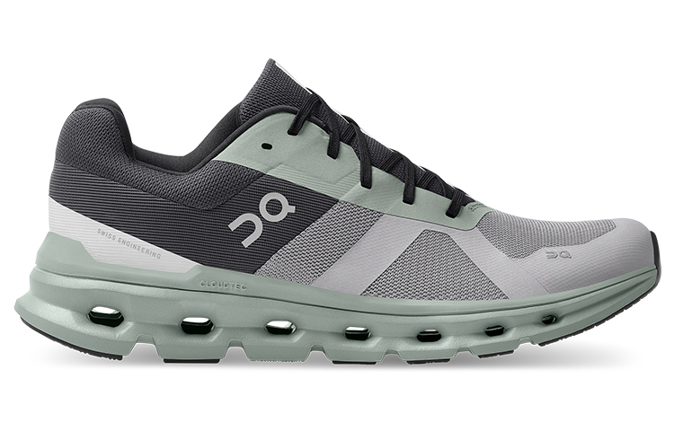 Order On昂跑 Cloudrunner 舒適 支撐 低幫 跑步鞋 男款 灰綠