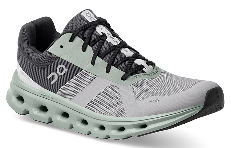 Lookbook On昂跑 Cloudrunner 舒適 支撐 低幫 跑步鞋 男款 灰綠