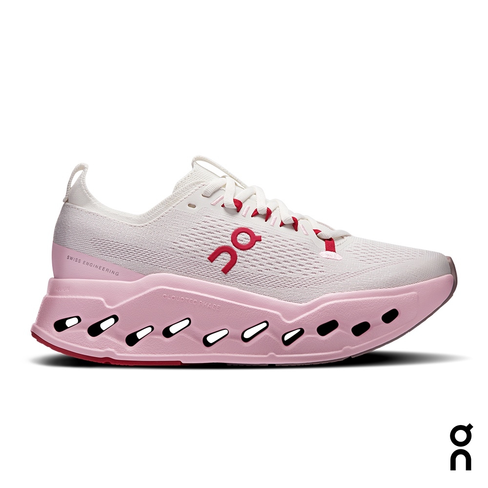 On Cloudsurfer Max Running Shoes Ivory/Light Pink ON3WF30224732