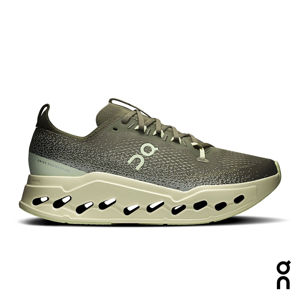 On Cloudsurfer Max Running Shoes Olive Green/Seedling Yellow ON3MF30434731