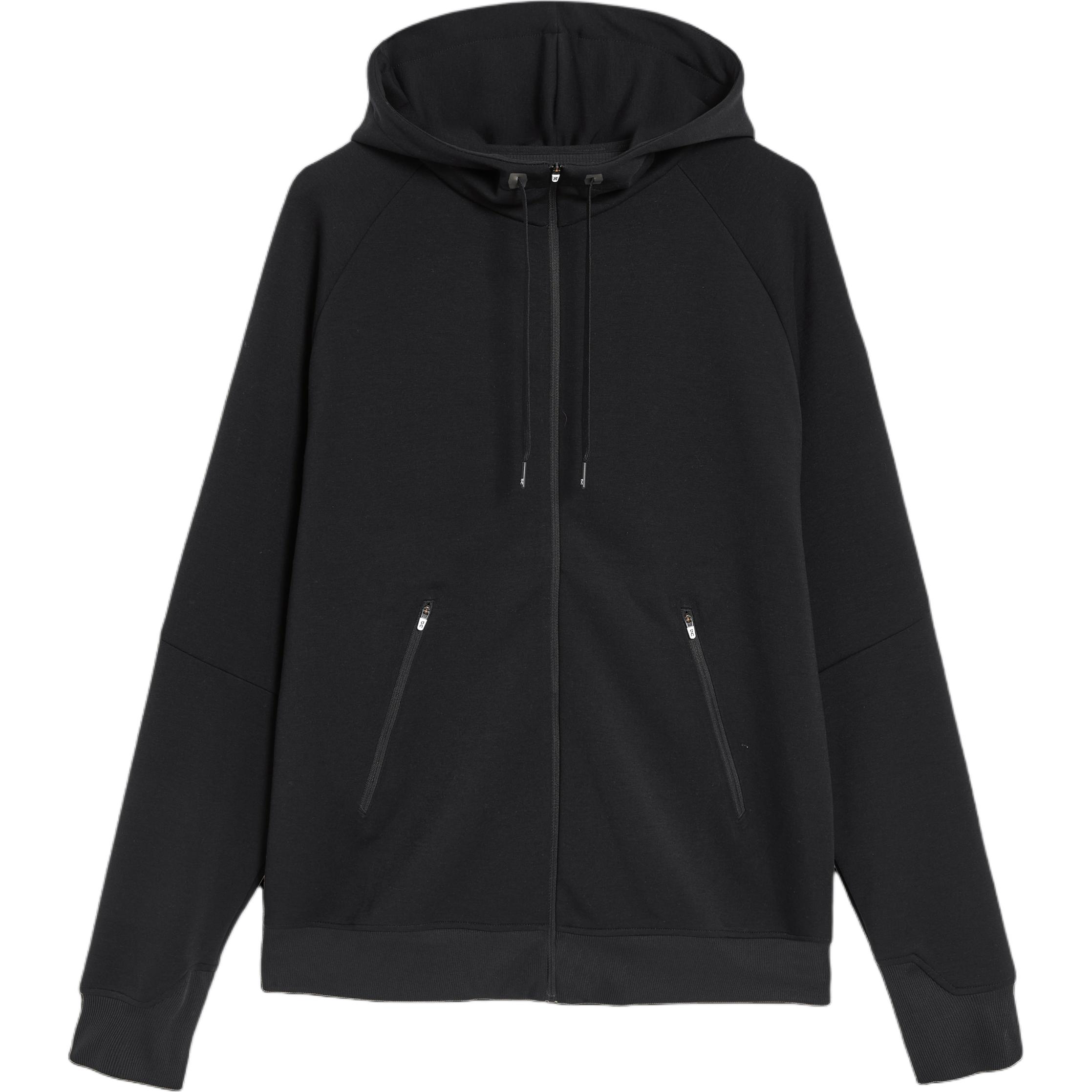 Order On Running 黑色拉链连帽衫带标志设计 1ME11440553