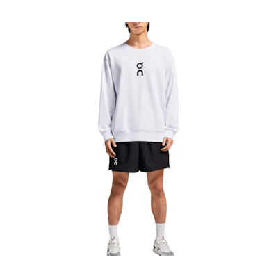 On Running Crewneck Logo Print Pullover Sweatshirt White 1ME10340069