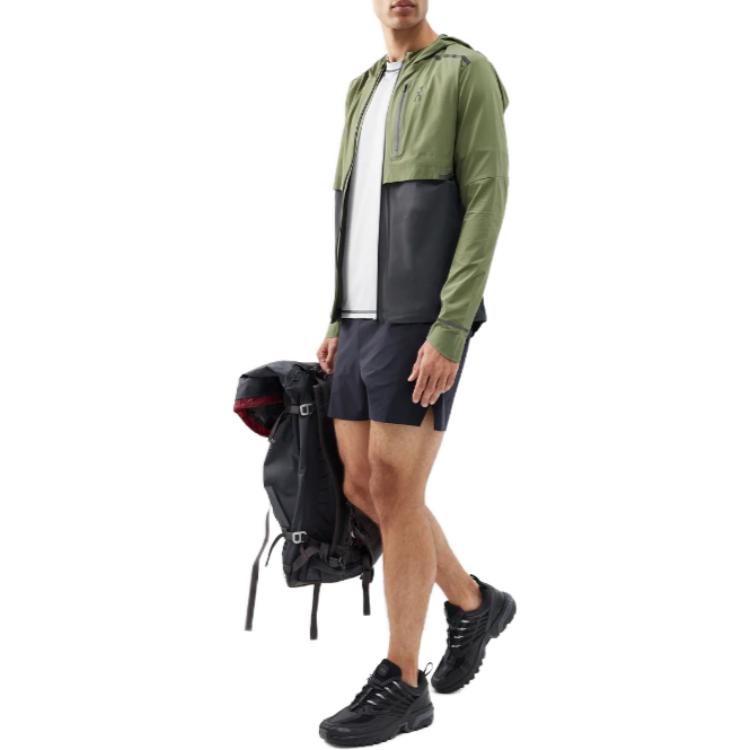 Lookbook オンランニング アウトドア スポーツ ジップ フーディ ジャケット - タイガーフォレストグリーン 1544030