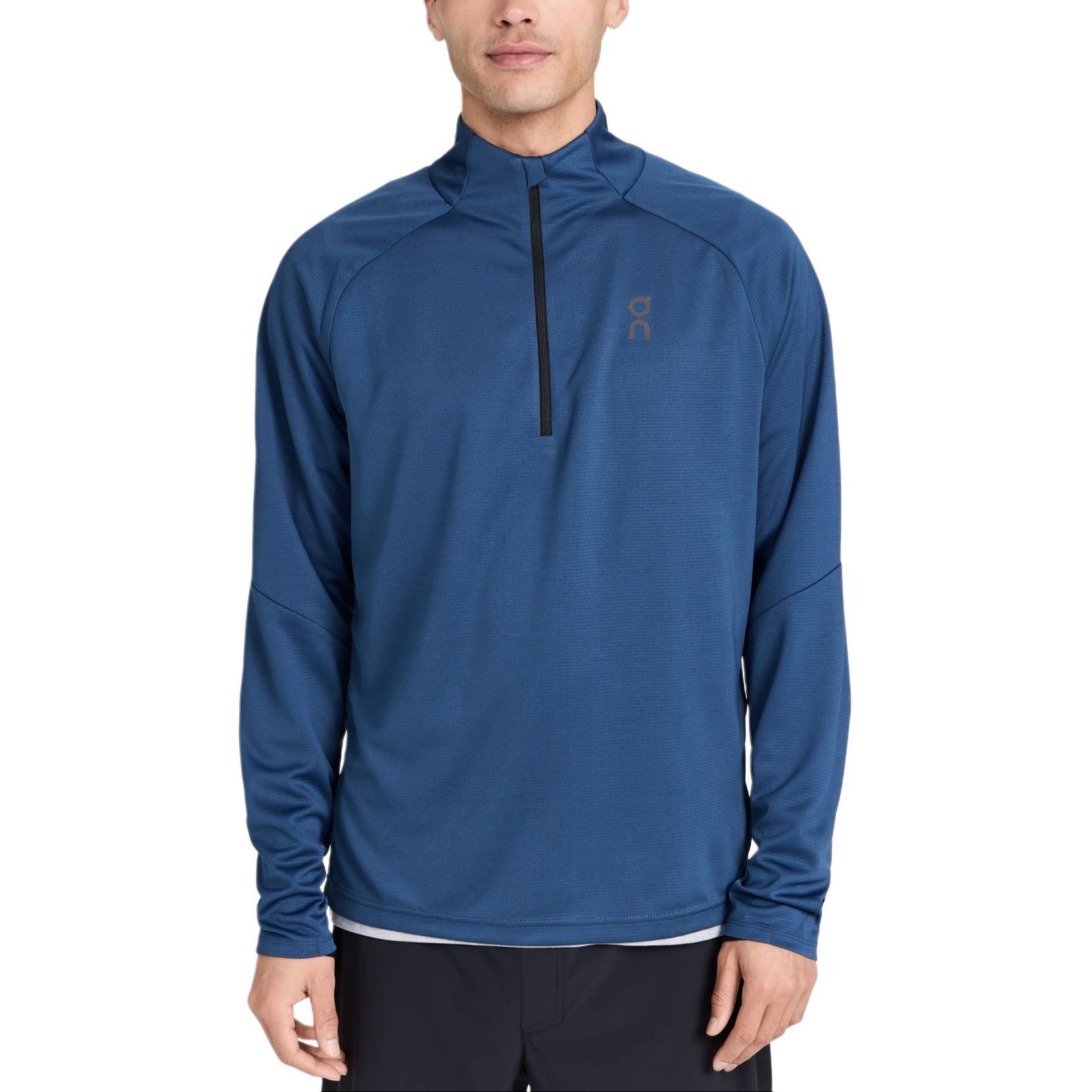 On Running Climate Shirt Blue - Logo Comfort High-Neck Long Sleeve 16300469