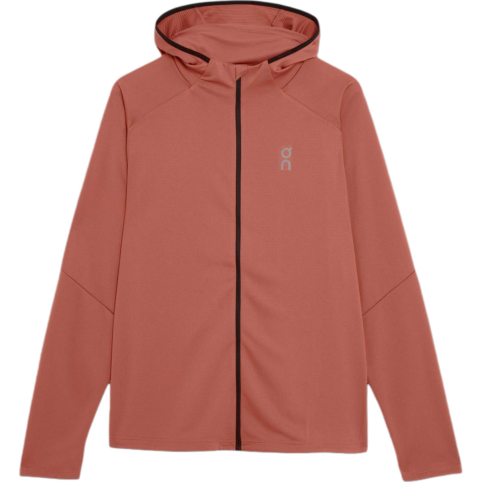 On Running Climate Zip Hoodie Breathable Sweat-Wicking Jacket in Red Brown 1ME10250565