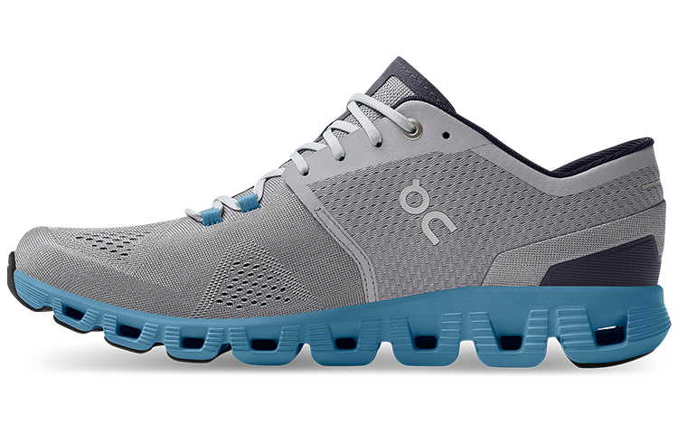 On Running Cloud X Alloy Grey Niagara Blue 40-99038