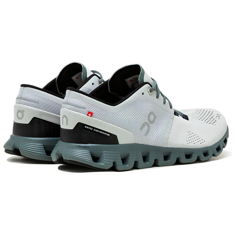 Lookbook On昂跑 Cloud X 1 輕量多功能 低筒 跑步鞋 男款 灰綠