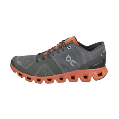 On Running Cloud X Rust Rock Grey