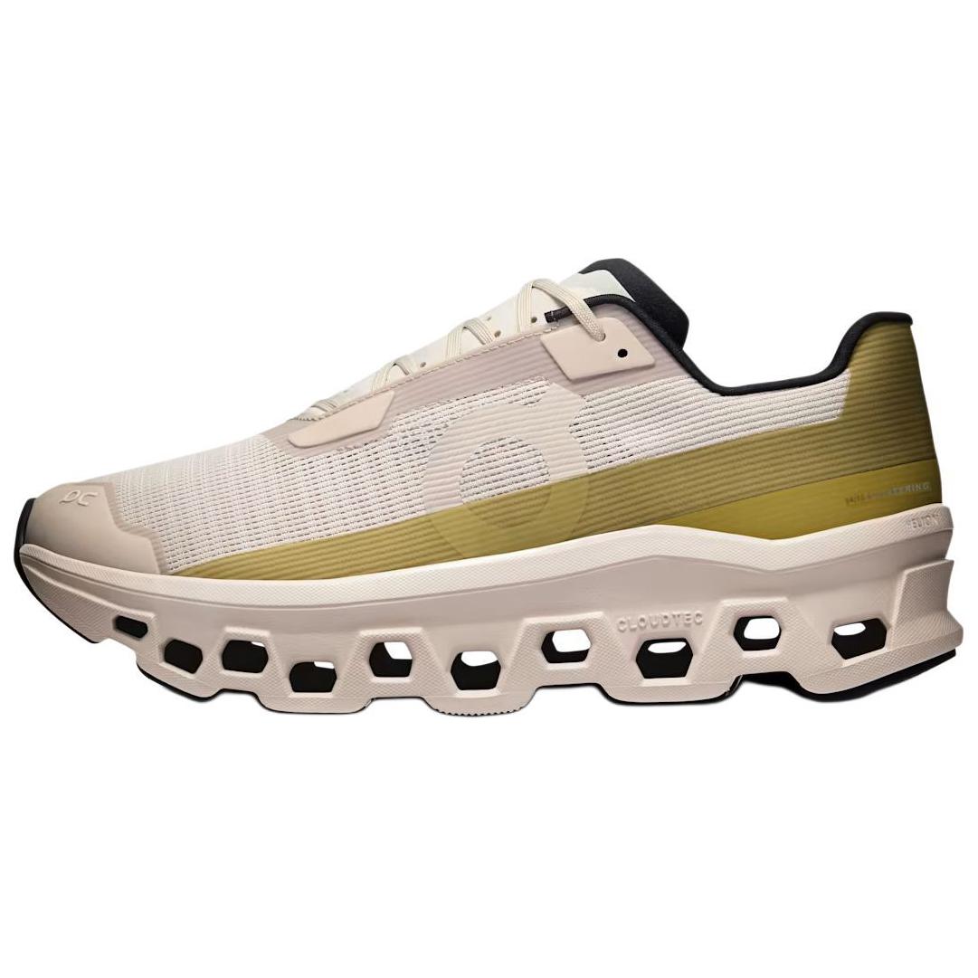 On Running Cloudmonster Void Low-Top Running Shoes - Beige Green. 3MF10673352
