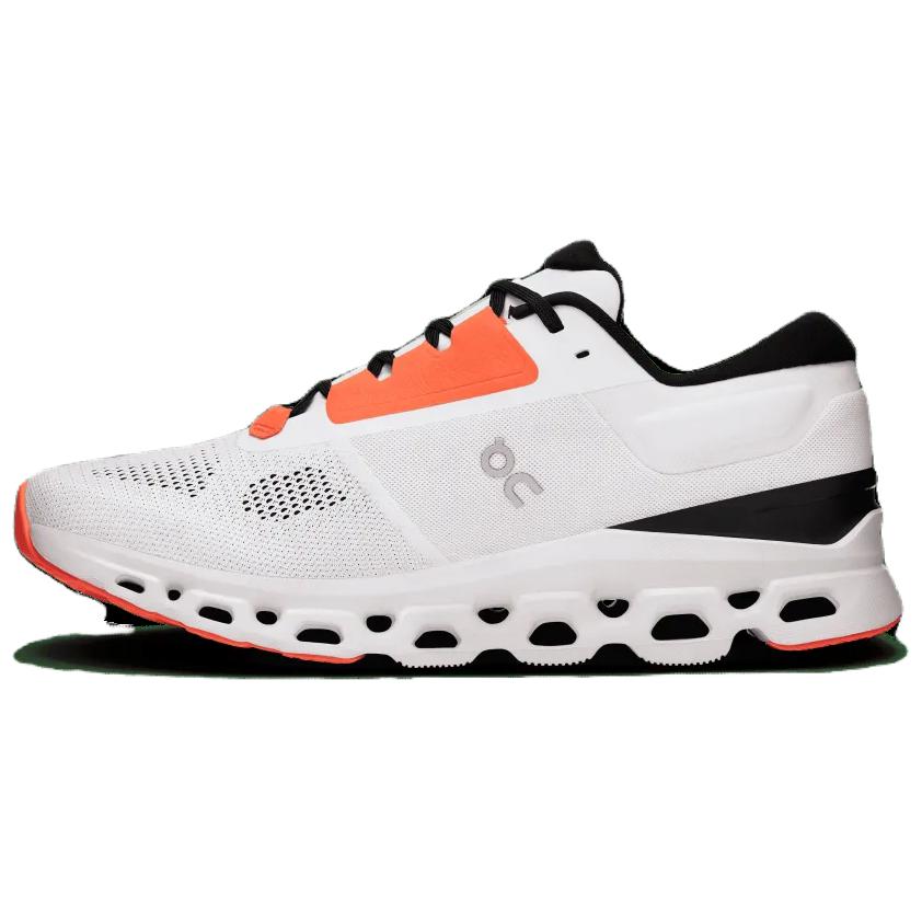 On Running Cloudstratus 3 White Orange Cushioned Anti-Slip Running Shoes 3MD30110248