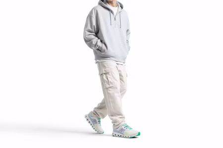 Order On昂跑 Cloudvista 防滑耐磨 低筒 跑步鞋 男款 白綠