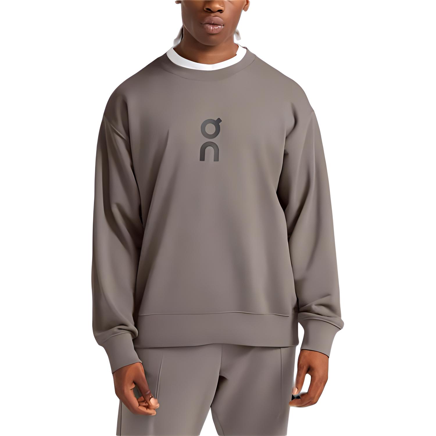 On Running Club Crew Logo Sweatshirt For Men - Graphite Grey 1ME10341933