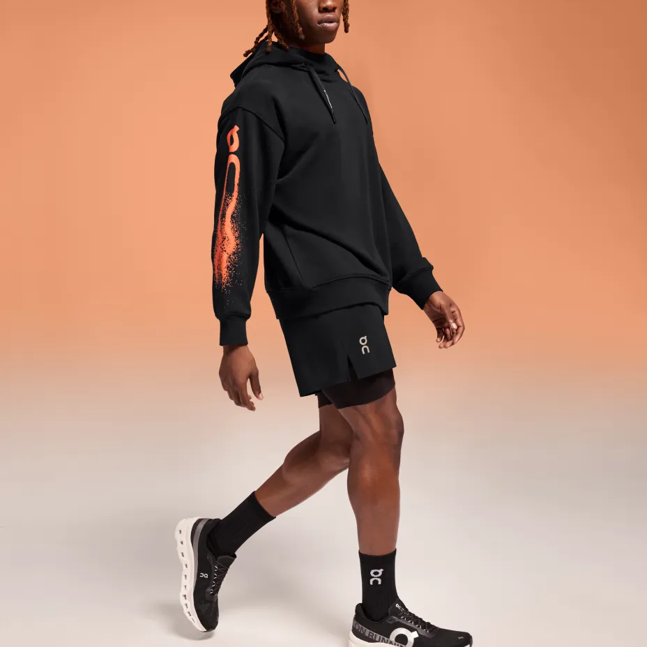 Shop On Running Club Hoodie Cloud Striped Casual Pullover Black 1ME11390553