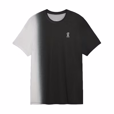 On Running Court Gradient Tennis Crewneck T-Shirt Black/White - Comfortable Fit 1ME10860299