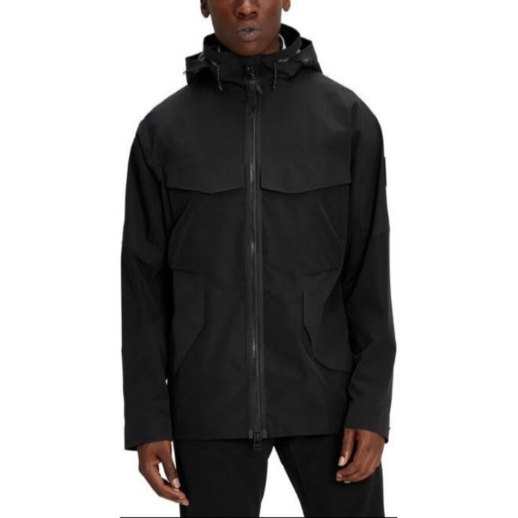 On Running Explorer Jacket Black - Breathable Casual Solid Color Outerwear 19401098
