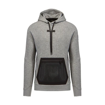 On Running Gray Solid Color Drawstring Hoodie Long Sleeve 11901076030