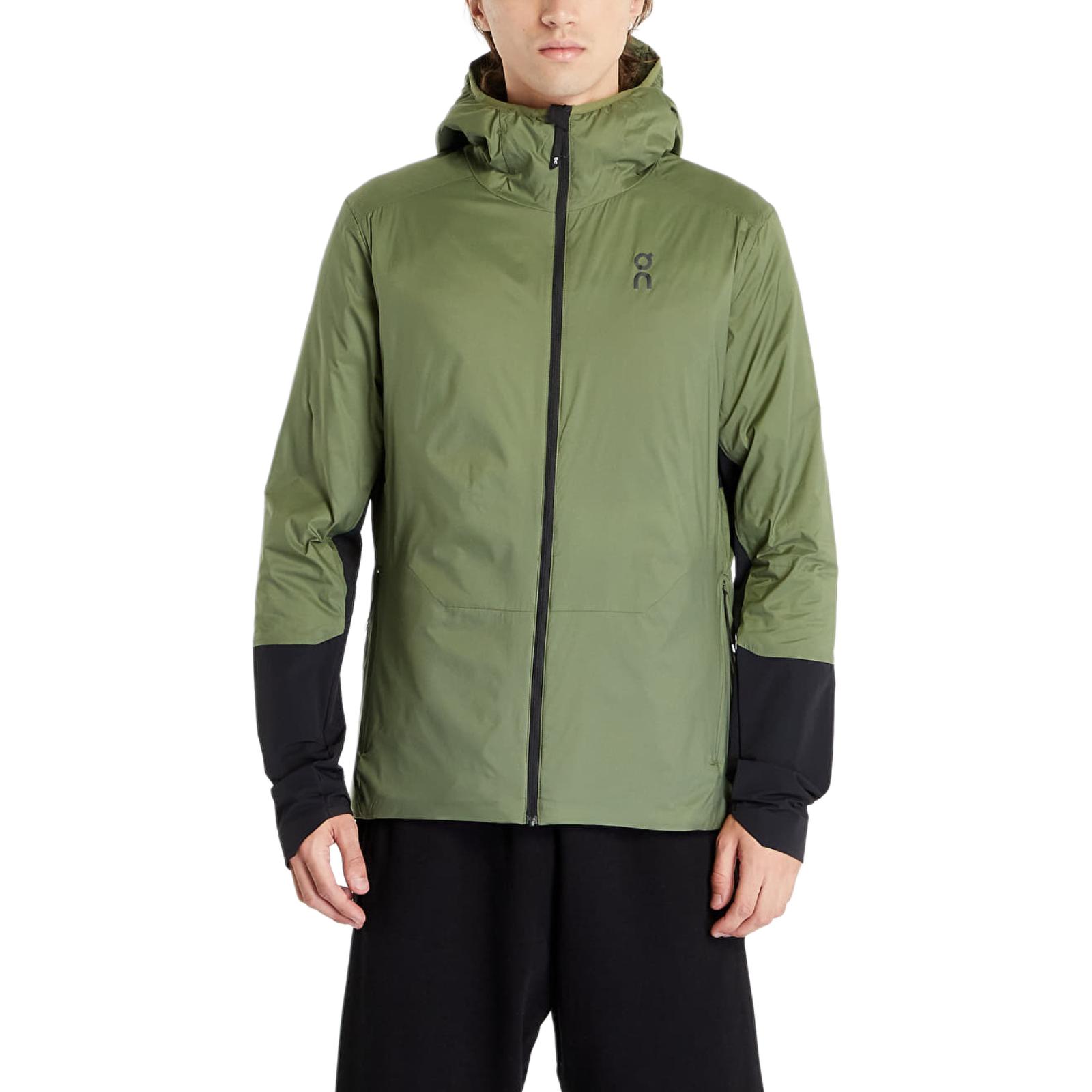 On Running Insulator Jacket Forest/Black with Logo and Zipper Hoodie 14401442