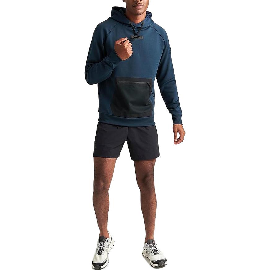 Lookbook On Running Retro Pullover Hoodie Long Sleeve Blue 11901647420