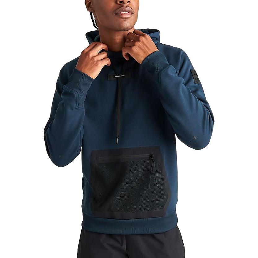 Shop On Running Retro Pullover Hoodie Long Sleeve Blue 11901647420