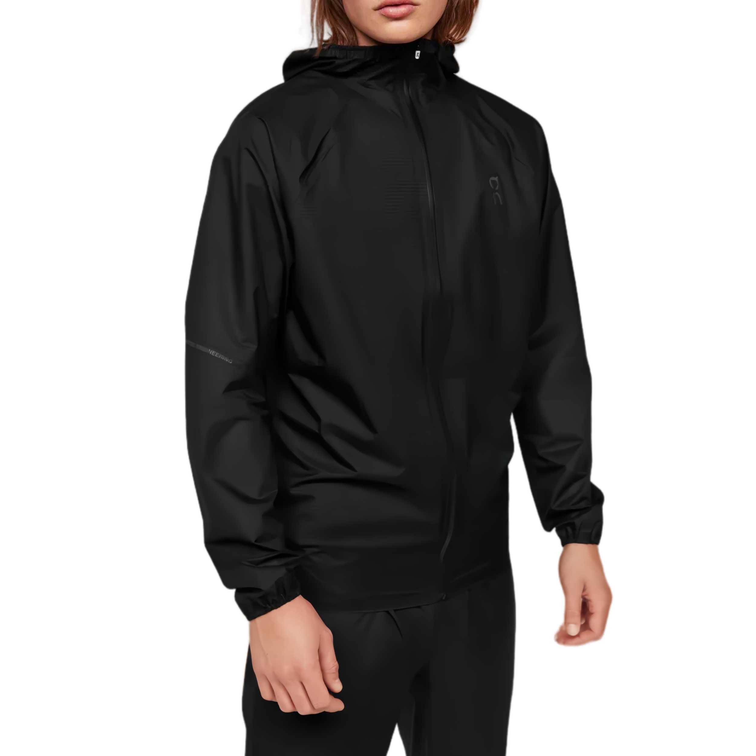 On Running Ultra Lightweight Comfort Hooded Zip Jacket  Black 1ME11550553