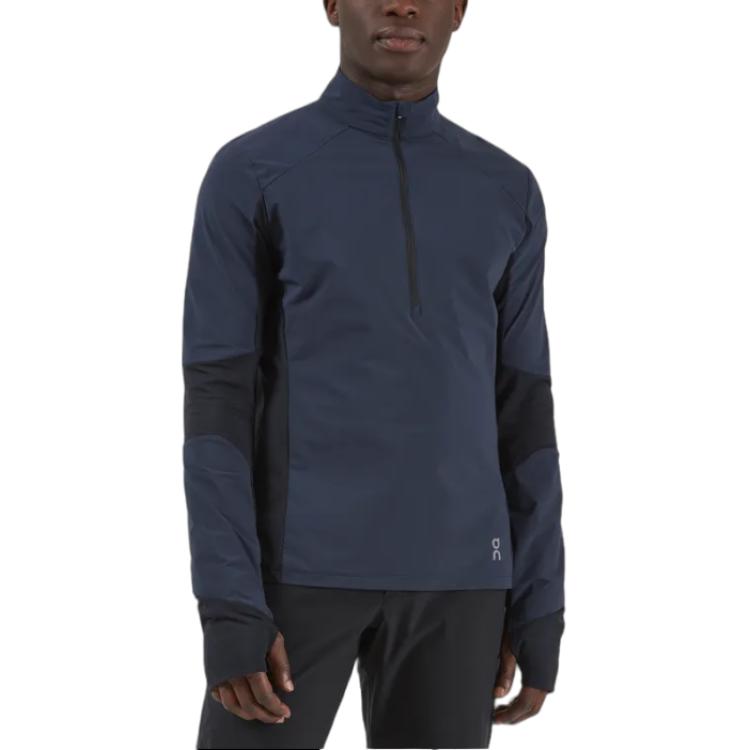 On Running Waterproof Windproof Logo Jacket Navy Blue Casual Outerwear 13300322
