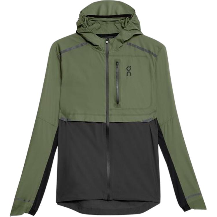 On Running Weather Green Windproof Breathable Hooded Jacket for Men 10401321