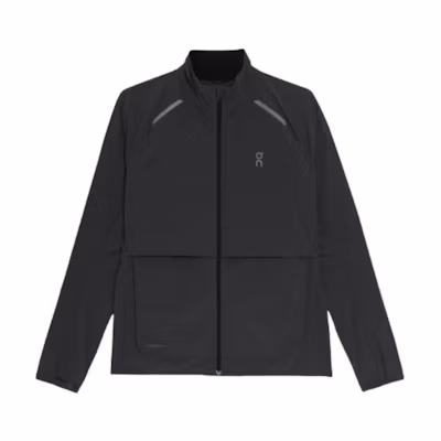 ON Running Weather Jacket Black - Lightweight, Warm, Quick-dry, Zip-up Top 1ME30080553