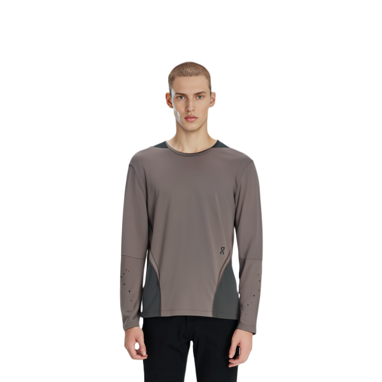 Shop On Running x POST ARCHIVE FACTION (PAF) Pullover Lengan Panjang - Kelabu Gelap 1UE10111953