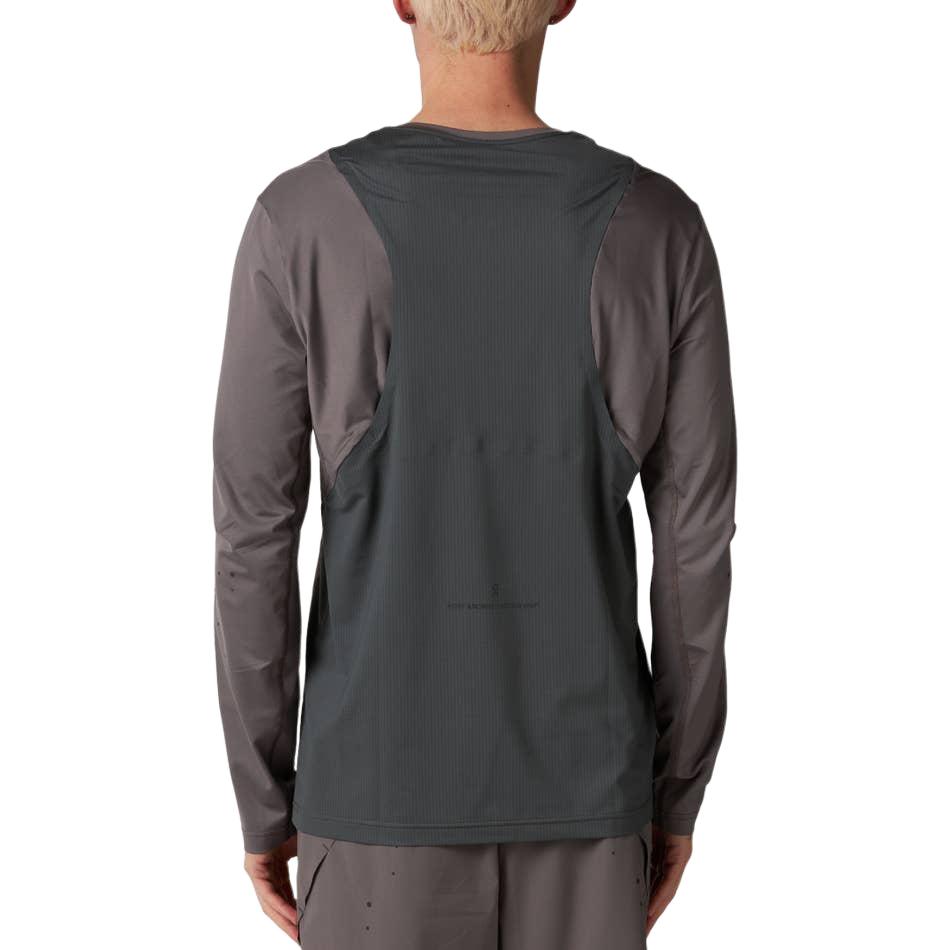 Sizing On Running x POST ARCHIVE FACTION (PAF) Pullover Lengan Panjang - Kelabu Gelap 1UE10111953