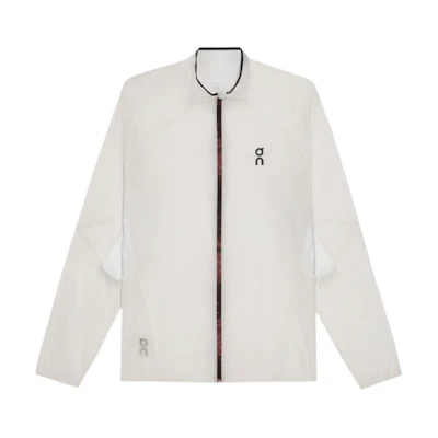 On Running Zero Logo Windproof Waterproof Breathable Jacket Men White/Flame 1ME10160256