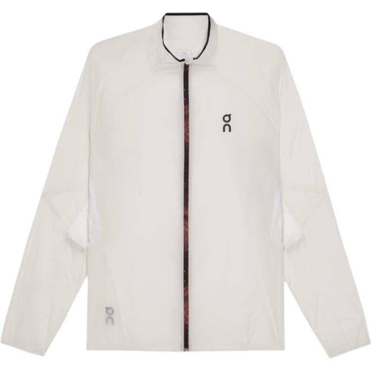 Order On Running Zero Logo Windproof Waterproof Breathable Jacket Men White/Flame 1ME10160256