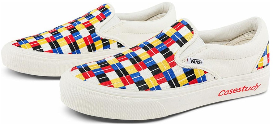 CASESTUDY x Vans Classic Slip-On Vlt LX 耐磨透氣 低幫 帆布鞋 男女同款 白彩 Order CASESTUDY x Vans Classic Slip-On Vlt LX 耐磨透氣 低幫 帆布鞋 男女同款 白彩
