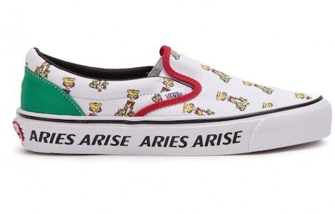 Vans × ARIES クラシックスリッポン 白 VN0A32QNPV6 Order Vans × ARIES クラシックスリッポン 白 VN0A32QNPV6