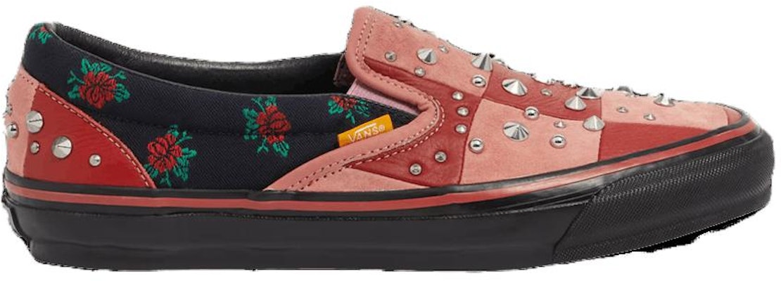 On x Vans x Gucci OG Classic Slip-On LX 'Red Pink Patchwork' 753470-ISCAA-0605 Order On x Vans x Gucci OG Classic Slip-On LX 'Red Pink Patchwork' 753470-ISCAA-0605